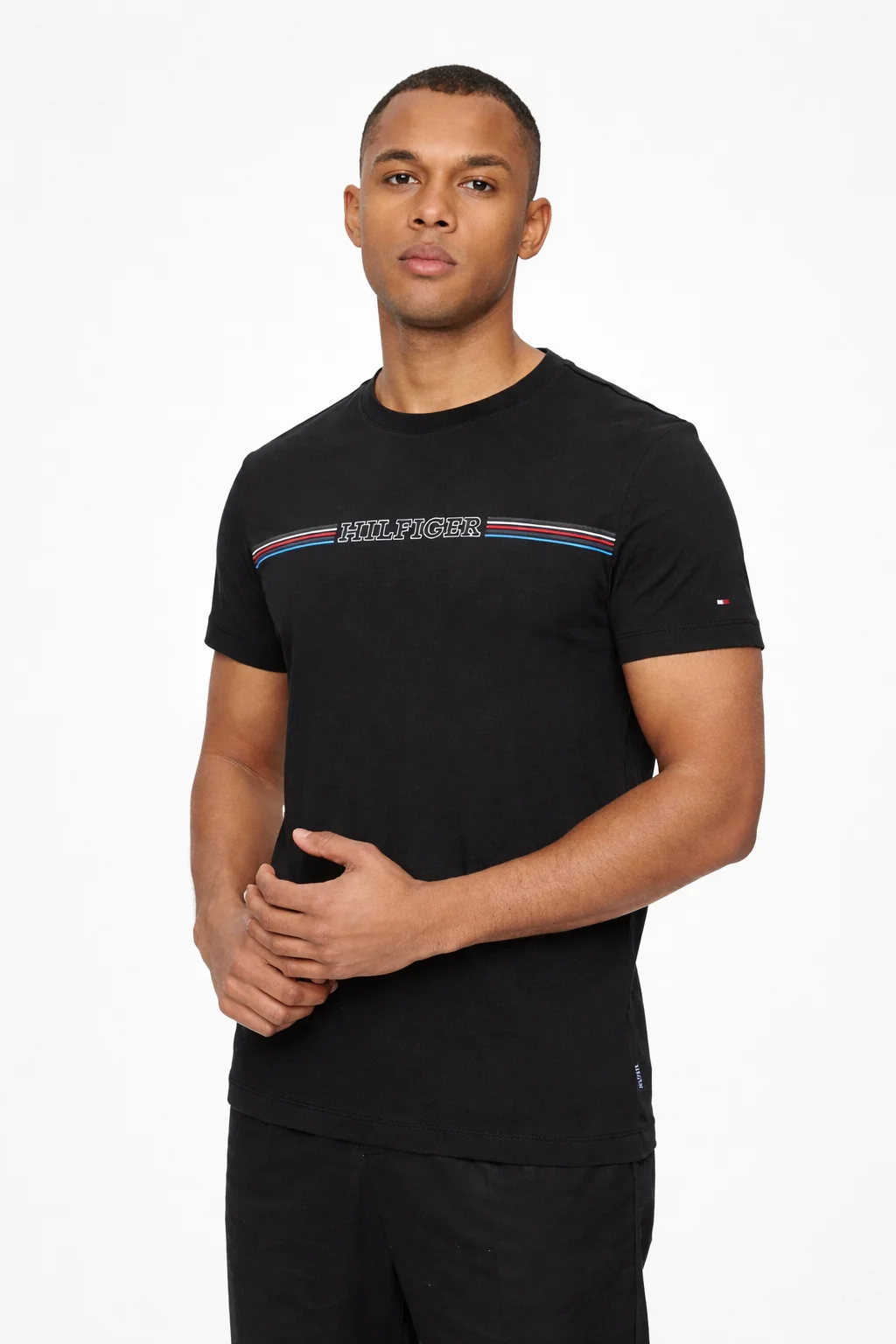 t-shirt męski - T-Shirt Stripe Chest Regular Fit
