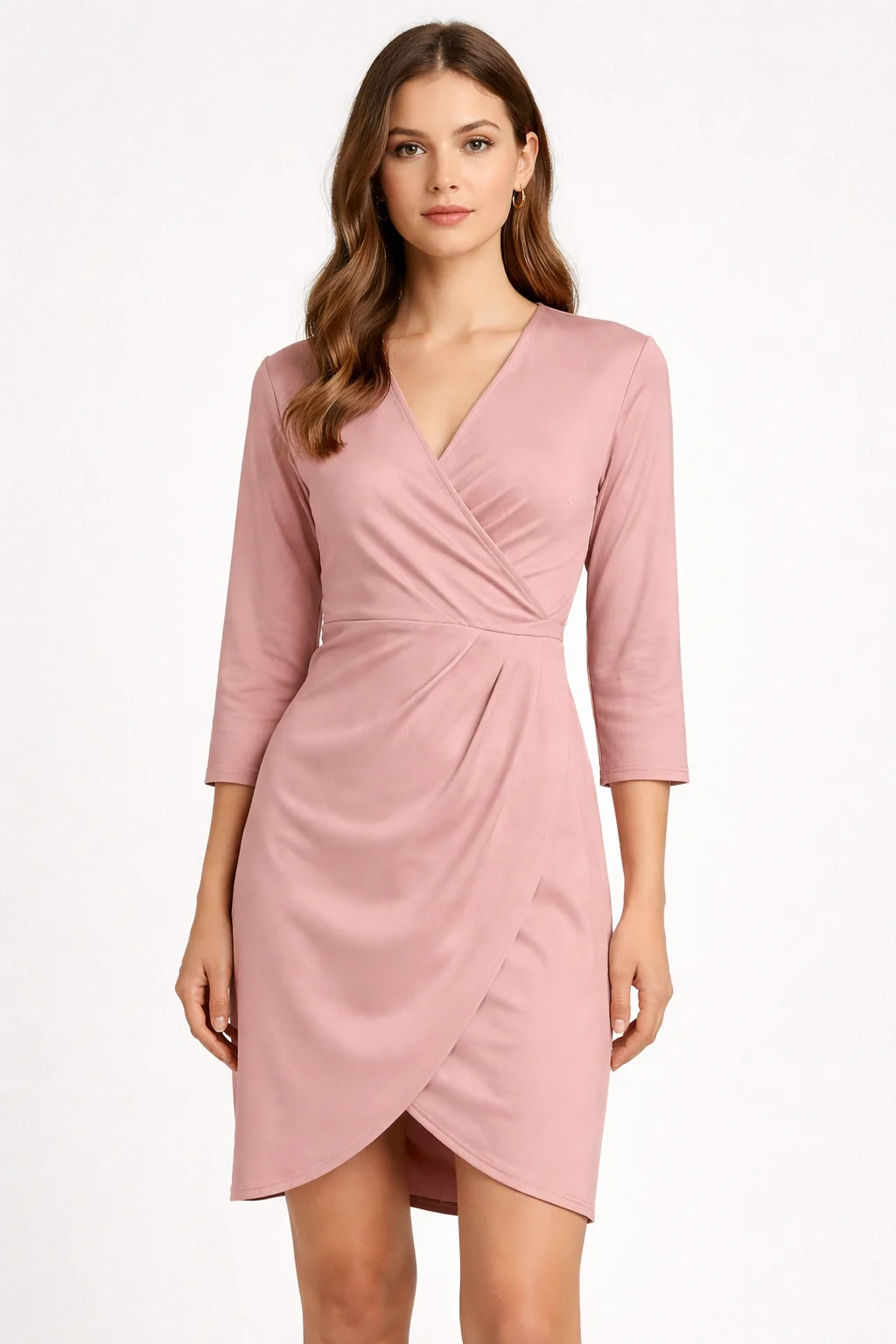 sukienka damska - Pleated wrap dress